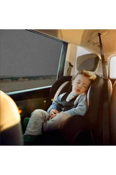 2 Adet Araç Arka Yan Cam Güneşlik Perdesi  Araba Cam Filmi Örtüsü Kılıf Araba Güneş Önleyici - Resim 2