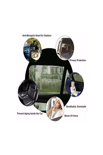 Otomobil Yan Cam Güneşlik - Çıkartılabilen Cam Perdesi - Resim 2