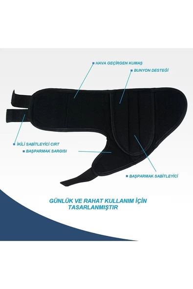 Halluks Valgus Ayak Ateli Ayak Başparmak Kemiği Çıkıntısı Bunyonu Düzeltici - 5