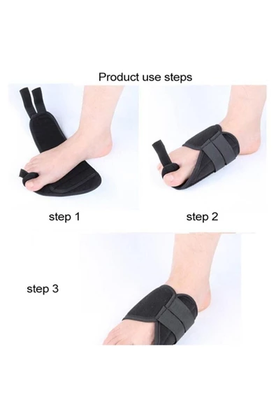 1 Çift (sağ-sol) Halluks Vagus Gece Ateli Ayak Bunyon Kemik Koruyucu Düzeltici Başparmak Tedavisi - 3