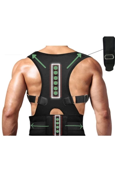 Unisex Kamburluk Önleyici Sporcu Dik Duruş Korsesi Çapraz Profesyonel Korse Medikal Ortopedik Korse - Resim 2