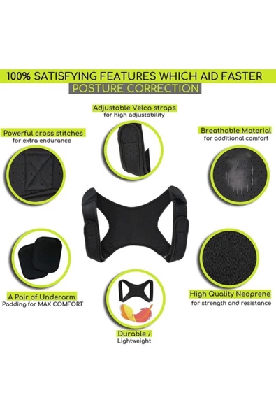 2 Adet Kamburluk Önleyici Dik Duruş Korsesi Spor Seyahat Ofis Ev - Resim 6