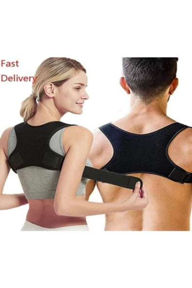 Unisex Siyah Yeni Nesil Dik Duruş Korsesi Kamburluk Önleyici Terletmez Korse - 5