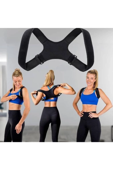 Kadın Erkek Dik Duruş Korsesi Çapraz Sporcu Korsesi Medikal Ortopedik Sırt Kamburluk Önleyici - Resim 5