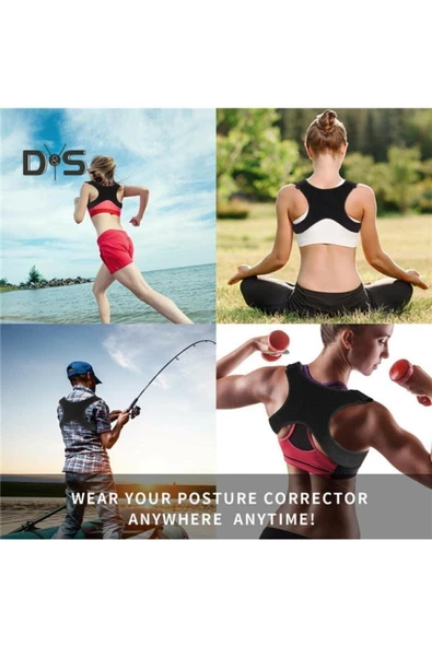 Kadın Erkek Dik Duruş Korsesi Çapraz Sporcu Korsesi Medikal Ortopedik Sırt Kamburluk Önleyici - Resim 4