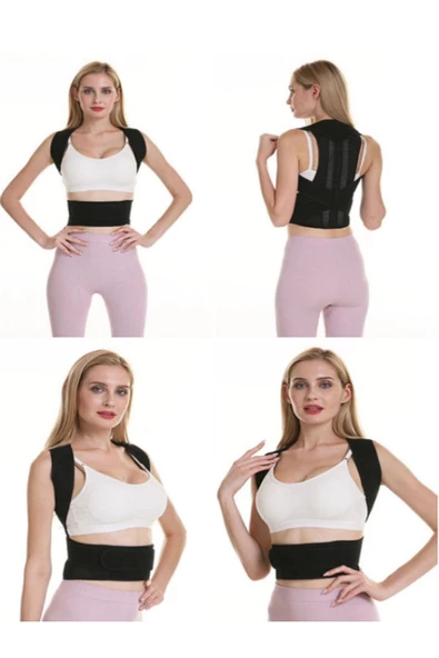 Çift Balenli Bel ve Sırt Korsesi Dik Durus Spor Bel Sırt Omuz Kambur Önleyici Korse - Resim 2