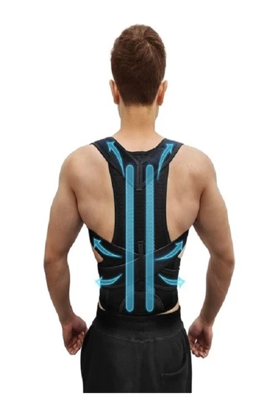 Çift Balenli Bel Ve Sırt Korsesi Dik Durus Spor Bel Sırt Omuz Kambur Önleyici Korse