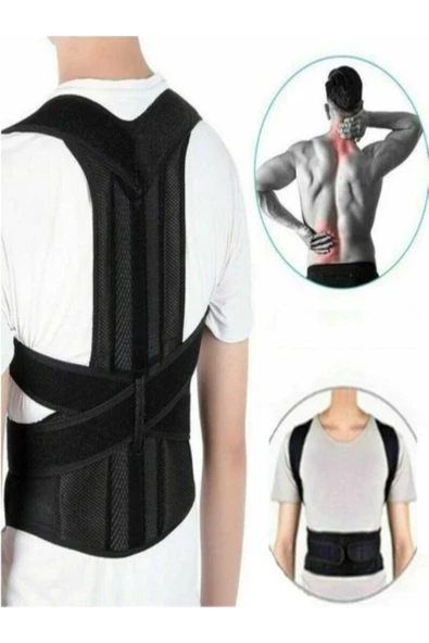Çift Balenli Bel Ve Sırt Korsesi Dik Durus Spor Bel Sırt Omuz Kambur Önleyici Korse ürün görseli 1