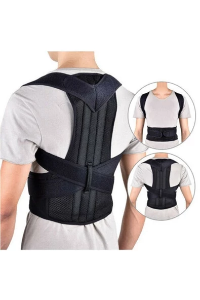 Çift Balenli Bel Ve Sırt Korsesi Dik Durus Spor Bel Sırt Omuz Kambur Önleyici Korse - Resim 4