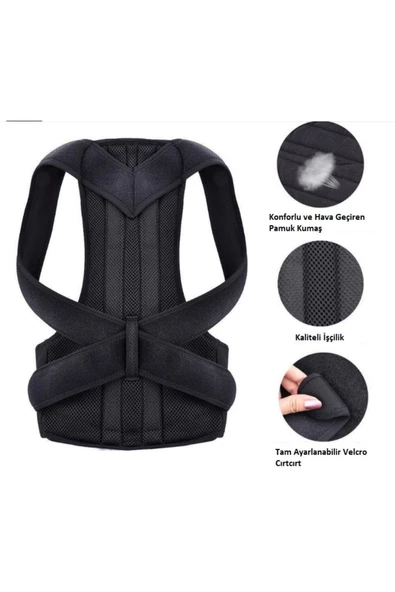 Balenli Bel Ve Sırt Korsesi Dik Duruş Korsesi Kamburluk Korsesi - Resim 9