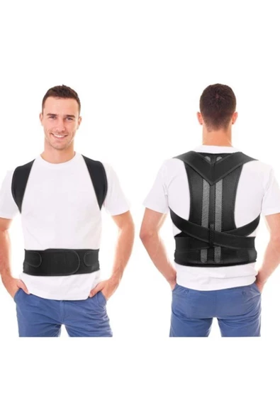 Çift Balenli Dik Duruş Korsesi Spor Bel Sırt Omuz Kamburluk Önleyici Korse - Resim 5