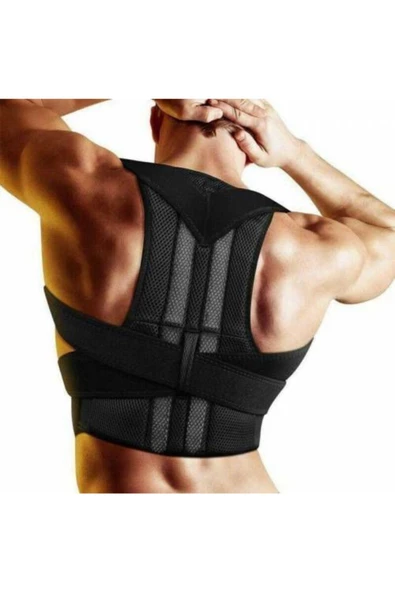 Çift Balenli Dik Duruş Korsesi Spor Bel Sırt Omuz Kamburluk Önleyici Korse - Resim 9