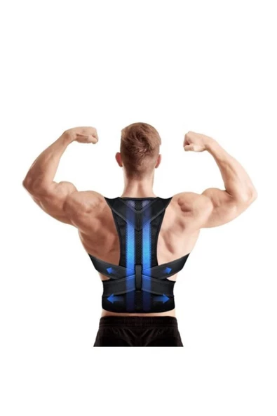 Çift Balenli Dik Duruş Korsesi Spor Bel Sırt Omuz Kamburluk Önleyici Korse - Resim 8