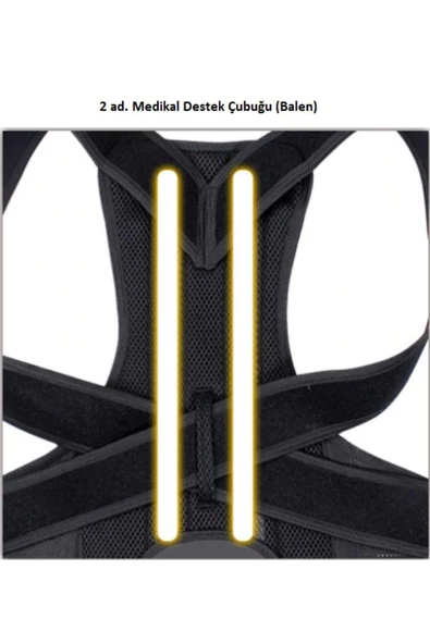 Balenli Bel Ve Sırt Korsesi Dik Duruş Korsesi Kamburluk Korsesi - Resim 2
