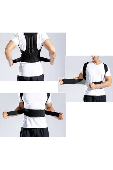 Çift Balenli Bel Sırt Omuz Destekleyici Terletmez Spor Korse Kadın Erkek Dik Durus Korsesi Dik Durma ürün görseli 1