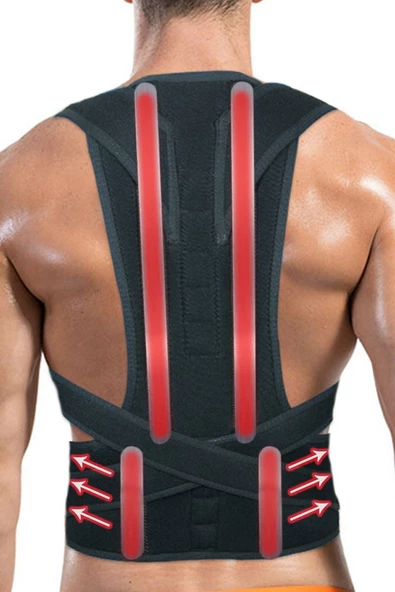 Dik Duruş Korsesi Unisex Sırt Kamburluk Korsesi Dik Durmak Aparatı Balenli Manyetik Korse ürün görseli 1