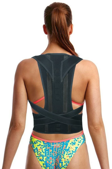 Dik Duruş Korsesi Unisex Sırt Kamburluk Korsesi Dik Durmak Aparatı Balenli Manyetik Korse - 4