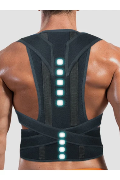 Dik Duruş Korsesi Medikal Korse Dik Tutan Korse Dik Duruş Yeleği Balenli Manyetik Omuz Sırt Korsesi - Resim 6