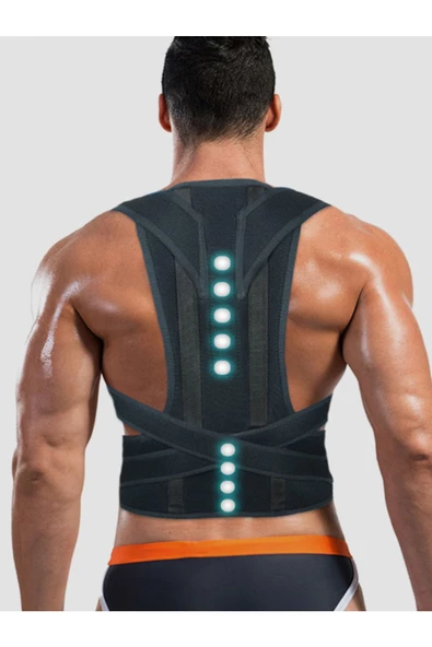 Balenli Manyetik Kamburluk Önleyici Dik Duruş Korsesi Unisex Balenli Manyetik - Resim 3