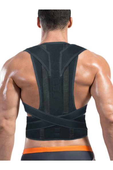 Kadın Erkek Siyah Çift Balenli Manyetik Ortopedik Korse - Resim 5