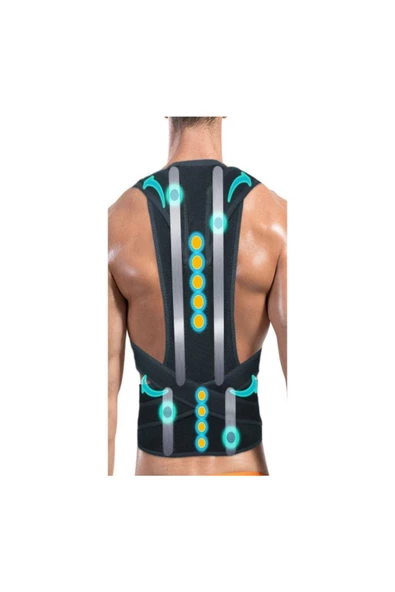 Balenli Manyetik Dik Duruş Korsesi Bel Sırt Kifoz Skolyoz Korsesi Dik Tutan Korse Kambur Dik Oturma - Resim 2