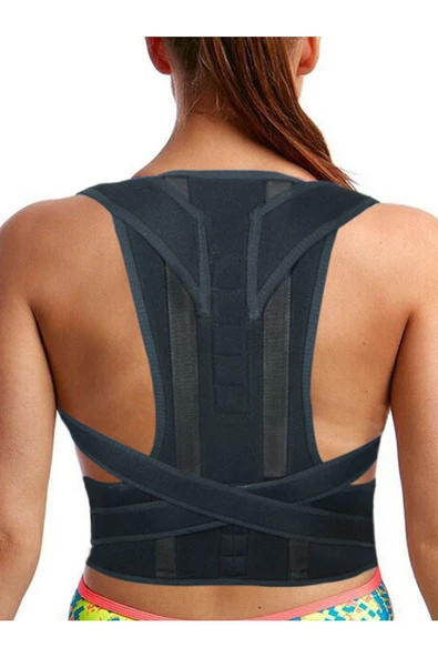 Ortopedik Dik Duruş Korsesi Kamburluk Önleyici Unisex Balenli Manyetik Korse ürün görseli 1