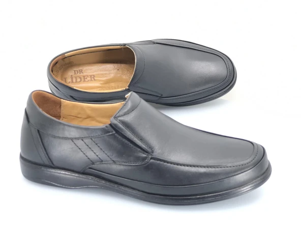 Lider 722 Lastikli Hakiki Deri Ortapedik Erkek Casual Ayakkabı