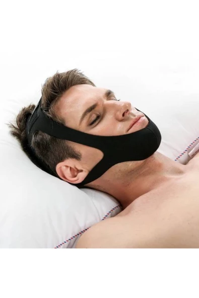 Unisex Siyah Uyku Bandı Horlama Bandı Uyku Maskesi - 4