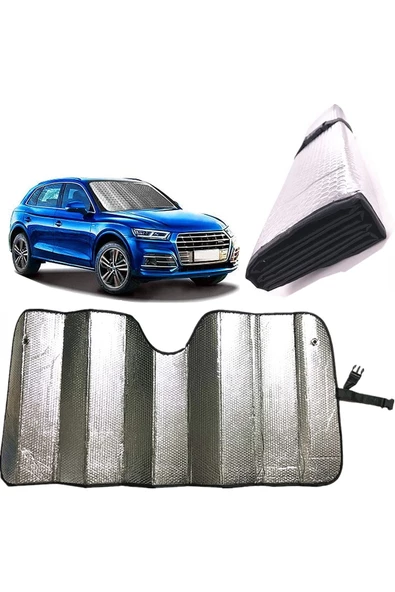 Araba Ön Cam Güneşliği Balonlu Metalize Parlak Alüminyum Katlanabilir Katlanabilir Ön Cam Güneşlik - Resim 7
