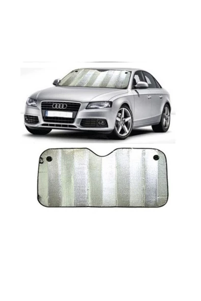 Araba Ön Cam Güneşlik Oto Ön Cam Folyolu Katlanabilir Güneşten Koruyucu Perde Güneşlik 130 X 60 Cm - Resim 4