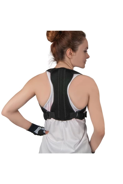 Tek Balenli Dik Duruş Korsesi Spor Sırt Omuz Kamburluk Önleyici Korse - Resim 3