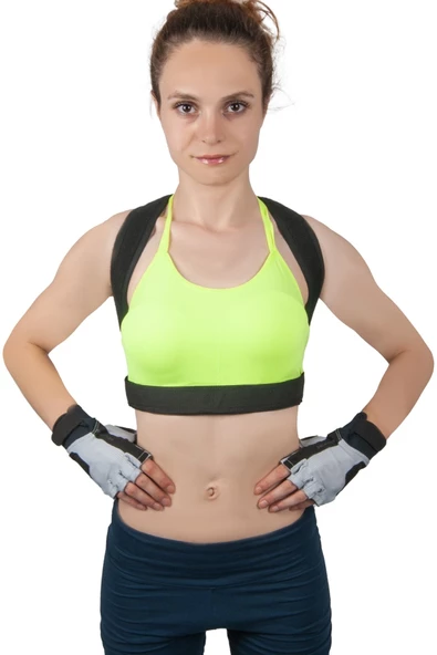 Unisex Siyah Balenli Medikal Korse Ortopedik Kamburluk Önleyici Sırt Dik Duruş Korsesi - 2