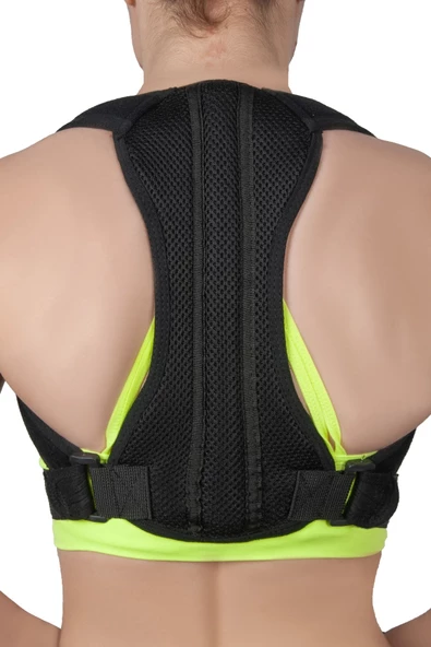 Tek Balenli Dik Duruş Korsesi Spor Sırt Omuz Kamburluk Önleyici Korse - Resim 6