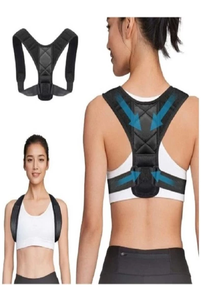 Yeni Model Kamburluk Önleyici Omuz Dik Duruş Korsesi Unisex Deri Desenli Kemerli ürün görseli 1