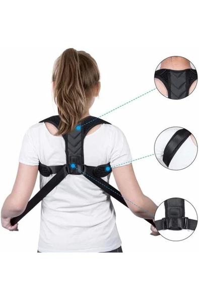 Vücut Dik Durma Omuz Sırt Bel Korsesi Medikal Ortopedik Dik Durus Korse - Resim 2