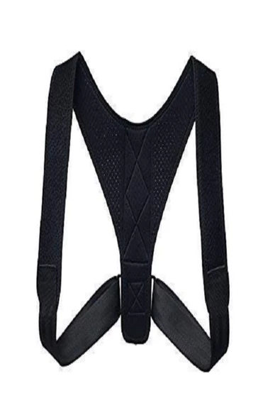 Yeni Model Kamburluk Önleyici Omuz Dik Duruş Korsesi Unisex Deri Desenli Kemerli - Resim 3