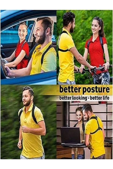 Kelebek Dik Duruş Korse Kadın Erkek Sporcu Dik Durma Bel Sırt Omuz Korsesi - 4
