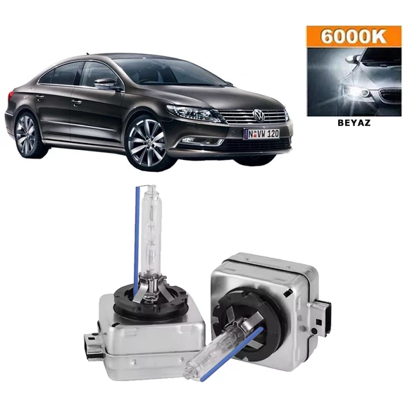 Volkswagen Passat CC 2012-2016 D3S / D3R 6000K Beyaz HID Xenon Ampul 2 Adet