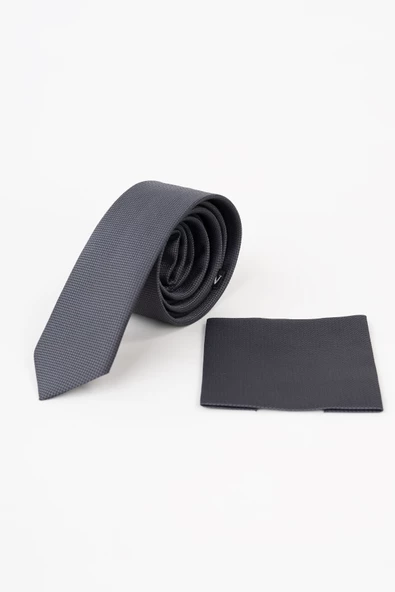 APARTRO DOKULU İNCE DÜZ ERKEK KRAVAT - 9