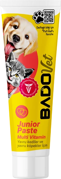 Bado Junior Paste Yavru Kedi Ve Köpekler İçin Multi Vitamin Paste 100 ML