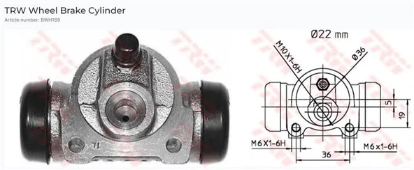 FREN SİLİNDİRİ M131 1600 DKS 22MM