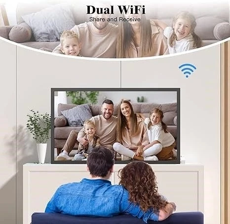 Nethgrow Büyük Dijital Resim Çerçevesi 21.5 Inc 2.4 5G WiFi 1080p - Siyah Wifi - 4