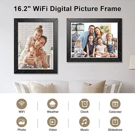 Nethgrow 16.2 Inc Büyük Dijital Resim Çerçevesi 32GB 1258x930 IPS Ekran - 3