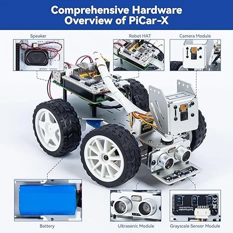 SunFounder Video Kameralı Robot Araba Kiti Raspberry Pi