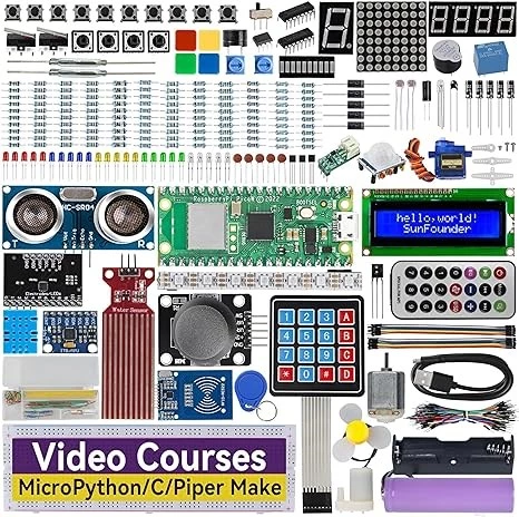 SunFounder Raspberry Pi Pico Ultimate Başlangıç ​​Seti 450+ Parça