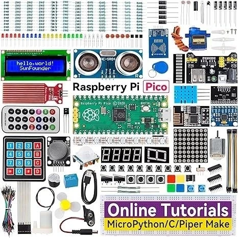 SunFounder Raspberry Pi Pico Ultimate Başlangıç ​​Seti 320+ Parça