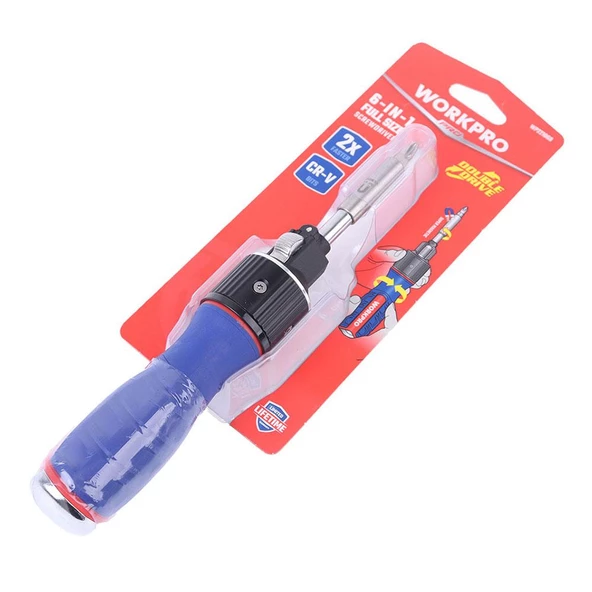 Workpro Wp221069 6-In-1 Profesyonel Cr-V Cırcırlı Manyetik Tornavida Seti - 9