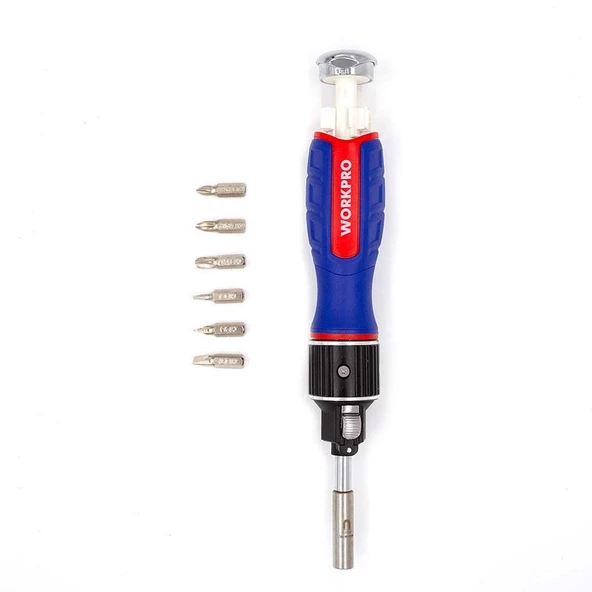 Workpro Wp221069 6-In-1 Profesyonel Cr-V Cırcırlı Manyetik Tornavida Seti - 2