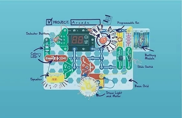 Snap Circuits “Arcade”, Elektronik Keşif Seti, 8+ Yaş İçin STEM Aktiviteleri - 2