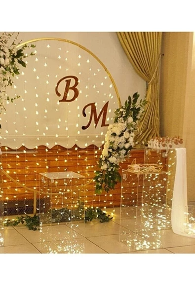 GİZEM SHOP Söz,nişan,kına 30 Cm Pleksi Ayna Baş Harf Gold Açıklamayı Okumadan Almayınız - 2